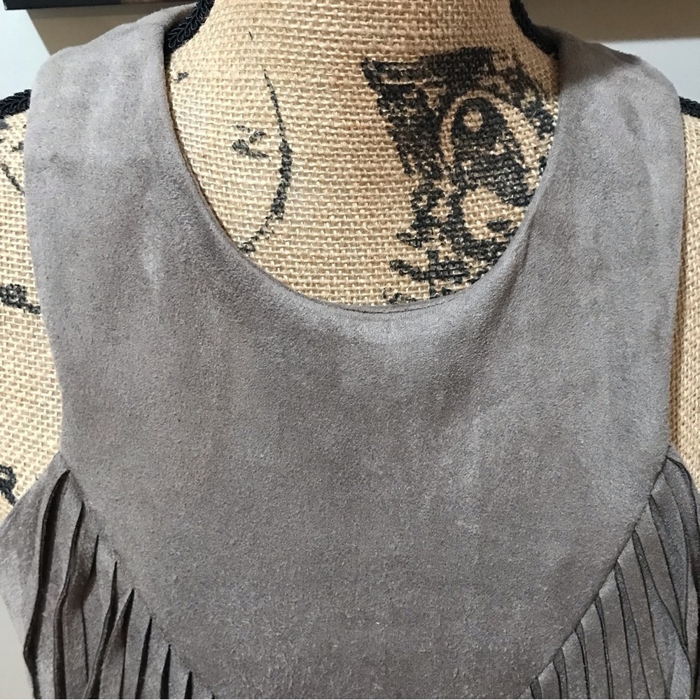 ▪️J.O.A. Suede Fringed Dress - Picture 3 of 12